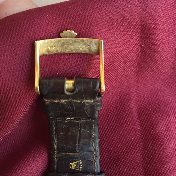 VTG 18k gold Rolex of Geneva alligator watch band - Picture 2 of 7